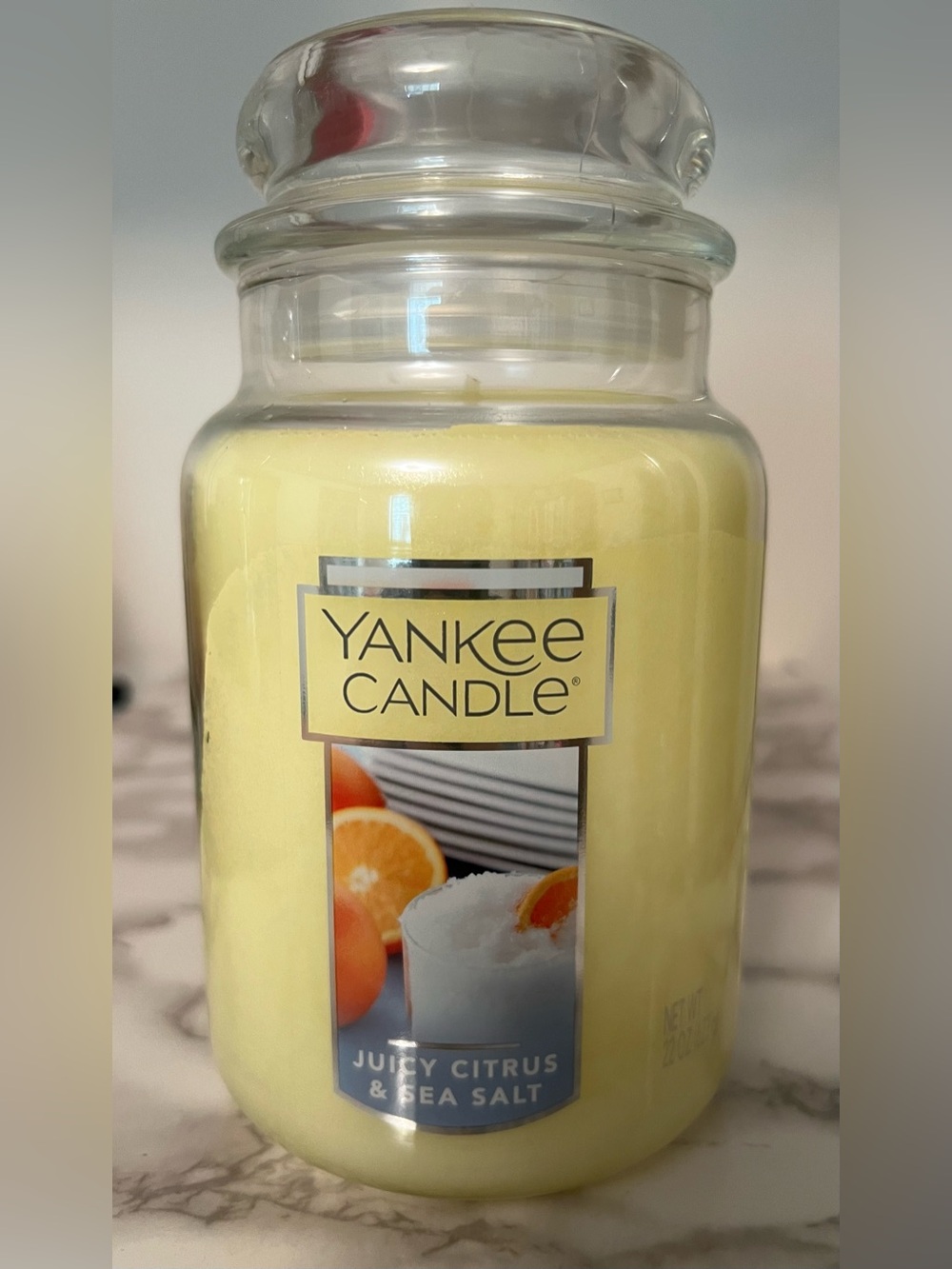 Yankee Candle Juicy Citrus & Sea Salt Large Jar 22 oz NEW Unlit
